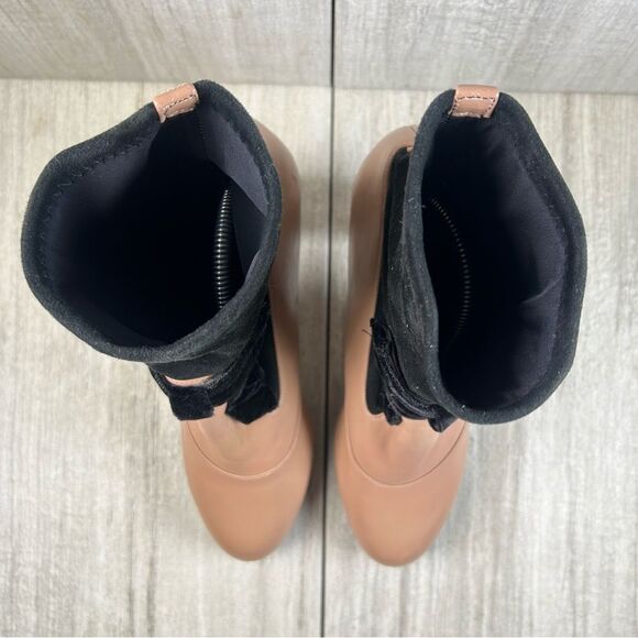 RARE Chie Mihara Black Beige Leather Heeled Boot Shoe Women’s Size 8 EUR 38 - Picture 6 of 10